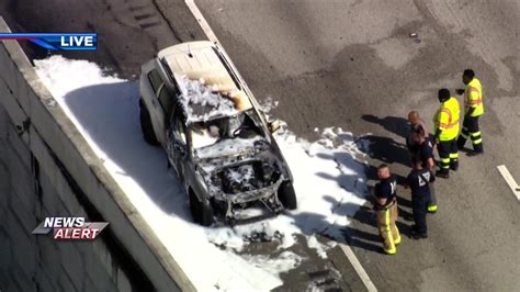 Multiple southbound lanes on I-95 blocked due to vehicle fire in Pembroke Park